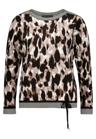 Betty Barclay - Pullover mit Animal-Print beige - Gr. - 44