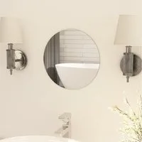 furnicato Wandspiegel Runder rahmenloser aus Glas, 30 cm Durchmesser, klar (1-St), Klares Sichtglas-Element mit Montagezubehör für Innenräume, 4 mm