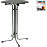 MFG Freizeitmöbel Stehtisch MFG Stehtisch d=70 cm, anthrazit/schiefer, Einfacher Klappmechanismus
