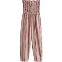 Next Jumpsuit Bandeau-Jumpsuit mit Raffung + Barrel-Bein (1-tlg)