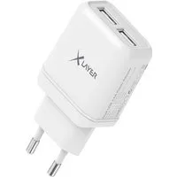 XLAYER Ladegerät XLayer Dual USB 5V/2.4A Smartphone-Ladegerät