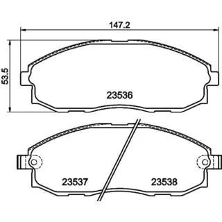 Hella Bremsbel?ge vorne Hyundai H-1 H100