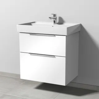 Sanipa 3way Waschtischunterbau zu Villeroy & Boch Collaro Waschtisch mit 2 Auszügen, Weiß-Glanz UF83578
