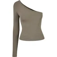 URBAN CLASSICS Langarmshirt Urban Classics Damen Ladies Asymmetric Longsleeve (1-tlg)