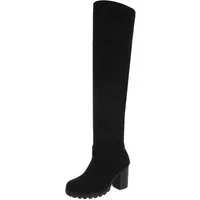Ital-Design Overkneestiefel mit Blockabsatz für Damen, hochqualitativ Overkneestiefel (90827513) Blockabsatz Stiefel in Schwarz