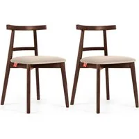 KONSIMO® Holzstuhl Esstischstühle LILIO, Holzstühle, Polsterstühle 2 St., Japandi, hergestellt in der EU, Massivholzrahmen aus Buche, fertigmontiert