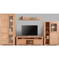 OTTO home Wohnwand Denis, (Set, 4-St), Breite: 340cm, 1Vitrine, 1Stauraumvitrine, 1 Lowboard und 1 Wandregal