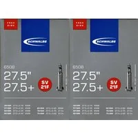 Schwalbe Fahrradschlauch 2x Schwalbe SV 21 F 27,5 Zoll Freeride 27.5+ MTB 27,5 Plus SV21F, 2,10, 2,125, 2,35, 2,40, 2,50, 2,25, 2,70, 2,80, 2,90, 3,00, 2,60, 2,65, (2-St)