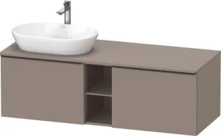 Duravit D-Neo Konsolenwaschtischunterbau wandhängend Basalt Matt 1400x550x459 mm - DE4950LBD430000 DE4950LBD430000