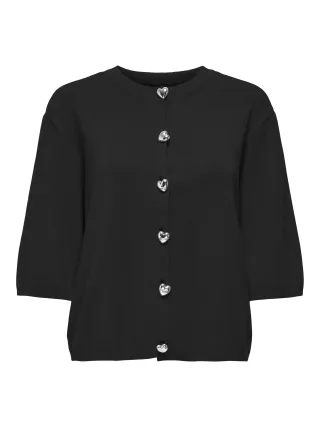 ONLY - ONLMAISIE 2/4 O-NECK CARDIGAN KNT Black - Gr. - S