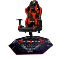 Hyrican Gaming-Stuhl Striker Gaming-Stuhl "Copilot" Gamingstuhl + Stuhlunterlage, Bodenschutzmatte 1100x1100x2mm