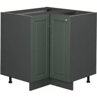 Vicco Eckunterschrank Fame-Line, Grün-Gold Landhaus/Anthrazit, 80.5 cm ohne Arbeitsplatte (1-St)
