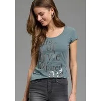 Laura Scott T-Shirt sehr figurbetonte Passform, mit Rundhalsausschnitt