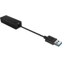 USB 3.2 Gen 1 Adapter IB-AC501a, USB-A Stecker > RJ-45 Buchse schwarz, Gigabit Ethernet