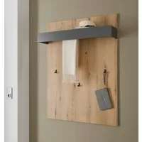 Home affaire Garderobenpaneel GiRON/CiTY, Wandregal in vier Farben, Flurgarderobe mit Hutablage, mit Kleiderstange und Haken, 100 cm breit
