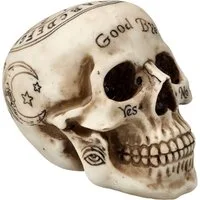 Figuren Shop GmbH Dekofigur Totenkopf - Witchboard Design - Totenschädel Gothic Dekofigur