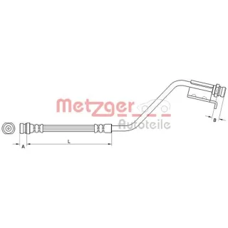 Metzger Bremsschlauch hinten links Hyundai Ix20 Kia Venga