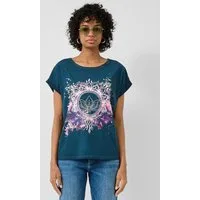 QS Kurzarmshirt T-Shirt Oversize-Shirt mit Frontprint