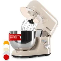 Klarstein Küchenmaschine mit Kochfunktion, 1800 W, 5.2 l Schüssel, Knetmaschine Teigmaschine Teigknetmaschine Rührmaschine Standmixer