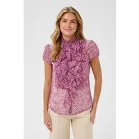 Saint Tropez Rüschenbluse LiljaSZ Crinkle SS Shirt Kunstfaser, Regular fit