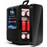 Kismile Kühlbox 10L Mini-Kühlschrank, tragbarer kleiner Kühlschrank für Zimmer, 10 l, Skincare Cooler mit AC/DC-Adapter, leiser Kosmetikkühlschrank