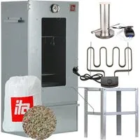 ITA Räucherofen Räucherofen 7000 - Premium Räucherschrank mit 3 Etagen, 1-St., Smoker mit Heizspirale & Räuchertisch und Rauchgenerator