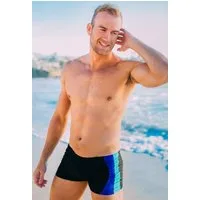 Luvanni Boxer-Badehose Badehose Herren Schnelltrocknende Beachshorts Badeshorts enganliegend Schwimmhose Männer Shorts Hose mit Streifenmuster