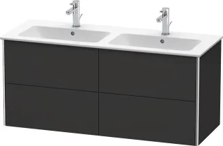 Duravit XSquare Waschtischunterbau wandhängend Graphit Supermatt 1280x478x560 mm - XS417508080 XS417508080