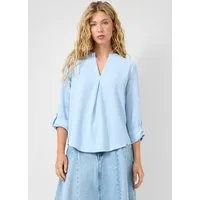 QS Langarmbluse Bluse Bluse mit Turn-up