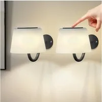 Nettlife Wandleuchte LED Kabellos Dimmbar Fernbedienung 3 Farbmodi Schwarz, Dimmbar, LED fest integriert, für Flur Schlafzimmer Wohnzimmer Treppe