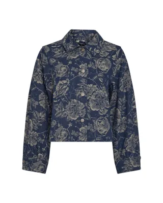 msch copenhagen - MSCHTita Shirt Mid Blue Flower - Gr. - S