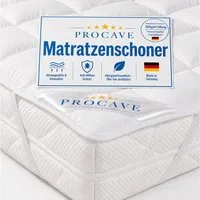 Matratzenschoner atmungsaktive Matratzenauflage 4 Eckgummis div. Größen PROCAVE, Microfaser Soft Topper, 50x100 cm