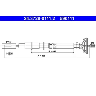 ATE Kupplungsseil VW Jetta II Golf II 1.6 - 1.8 GTI 16V 1,8