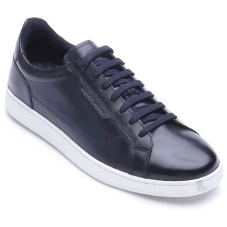 Base London Zammo Leder Herren NAVY Sneaker