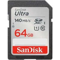 Sandisk Ultra Speicherkarte (64 GB, 140 MB/s Lesegeschwindigkeit, Geschwindigkeitsklasse UHS-I)