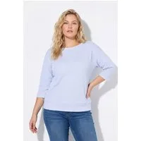 Ulla Popken Sweatshirt Sweatshirt Streifen U-Boot-Ausschnitt