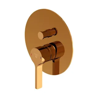 Steinberg Serie 280 Fertigmontageset zu Wanne/Brause-Einhebelmischer, mit Umsteller, rose gold, 280 280 2103 3 RG