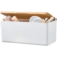 tesa Badorganizer BABOO Bad-Aufbewahrungsbox mittel (Set, 1 St), Badezimmer Aufbewahrungslösung, Badregal zur Wandmontage ohne Bohren
