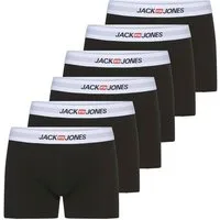 Jack & Jones Trunk JACOLD – Boxershorts mit farbigem Bund im 6er-Pack (Packung, 6-St) Druck, modisch, regular fit, Jersey