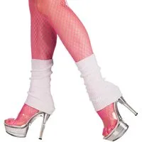 Boland Kostüm Retro-Beinstulpen weiß, Für warme Knöchel und einen heißen Look: 80er Retro Stulpen