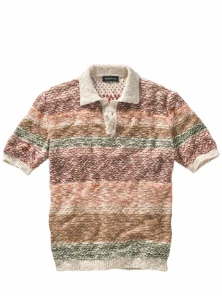 Mey & Edlich Herren Erdschichten-Polo Braun 100 % Baumwolle