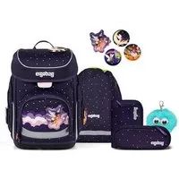 ergobag Schulranzen cubo Bundle Set (6-tlg., 6-teiliges Set), größenverstellbares Rückensystem