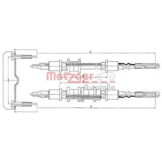 Metzger Handbremsseil hinten Opel Calibra Vectra