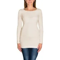 Alkato Langarmshirt Alkato Damen Langarm Longshirt Langarmshirt Tunika Basic Shirt