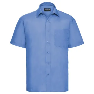 Russell Collection - "Classic" Hemd für Herren kurzärmlig (Business-Blau)