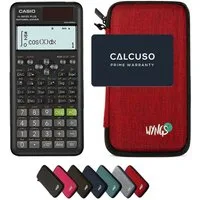 CASIO Taschenrechner fx-991ES Plus 2nd edition inkl. WYNGS Schutztasche Rot