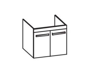 Artiqua 411 Waschtischunterschrank für Starck 3 030470, Riviera Eiche quer NB, 411-WU2T-D03-7180-438 411-WU2T-D03-7180-438