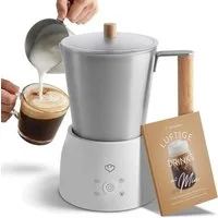 Springlane Milchaufschäumer Mia - Elektrischer Milchaufschäumer - 250ml, 4 Programme, 600,00 W, Edelstahl - Heißer & Kalter Milchschaum, Spülmaschinenfest