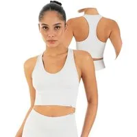 Smilodox Sport-BH Vonda, Sport Top Damen, Gym-BH für Workouts,Training & Yoga V-Ausschnitt, Seamless, Shaped Fit, Support-Bund, elastisch