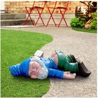 TUWENA Gartenfigur Kreativer Betrunkener Gartenzwerge Für Auben,Harz-Gartenzwerg Handwerk